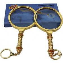 Calperia X90MM Tüm Metal Altın Renkli Hediye Büyüteç Optik Lensler ile Çinko Alaşım Metal Çerçeve