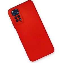Rory Newface Xiaomi Redmi Note 11 Kılıf Nano Içi Kadife Silikon - Kırmızı
