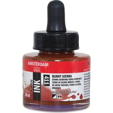 Amsterdam : Akrilik Mürekkep : 30 ml : Burnt Sienna 411 (Damlalıklı Kapak)