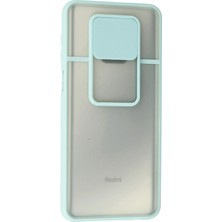 Rory Newface Xiaomi Redmi Note 9 Pro Kılıf Palm Buzlu Kamera Sürgülü Silikon - Turkuaz