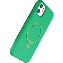 Rory Newface Apple Iphone 11 Regal Magsafe Standlı Kapak - Yeşil