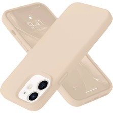 Rory Newface Iphone 12 Kılıf Nano Içi Kadife Silikon - Pudra