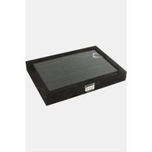 Flamex Cam Kapaklı Anfora Kumaş Kelepçe Yüzük Standı 24*34 cm