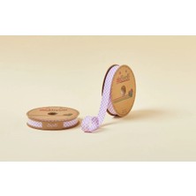 Durukar Biye Ekoseli Katlı E07 Lila 2 cm 25 Metre %65 Koton %35 Polyester