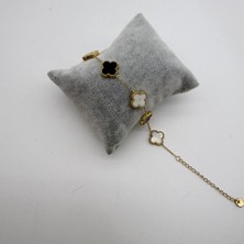 Mare Accessories Çift Renkli Yonca Figürlü Çelik Bileklik