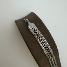 Mare Accessories Açık Pembe Mine Detaylı Gold Çelik Bileklik