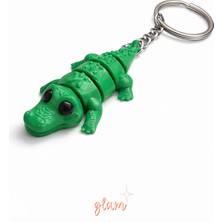 Glam Dekorasyon Timsah Eklemli Hareketli Anahtarlık, Bursa Hediyelik Spor Aksesuar Dekor, 1 Adet 5 cm