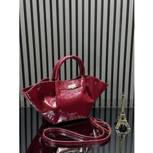 Ges Shop Kadın Bordo Rugan Omuz Çanta