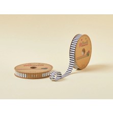 Durukar Biye Kalın Çizgili Katlı F11 Siyah 2 cm 25 Metre %65 Koton %35 Polyester