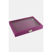 Flamex Cam Kapaklı Anfora Kumaş Kelepçe Yüzük Standı 24*34 cm