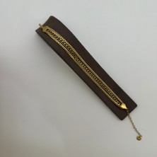 Mare Accessories Üçlü Katmanlı Zincir Çelik Bileklik