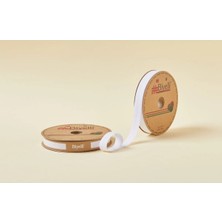 Durukar Biye Koton Katlı D01 Beyaz 2 cm 25 Metre %65 Koton %35 Polyester