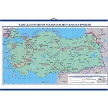 Edulab KURTULUŞ SAVAŞINDA SAKARYA SAVAŞINA KADAR CEPHELER HARİTASI 90X120 CM