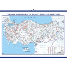 Edulab TÜRKİYE MADENLER VE SANAYİ DAĞILIŞI HARİTASI 80X135 CM