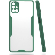 Rory Newface Samsung Galaxy M51 Kılıf Platin Silikon - Yeşil