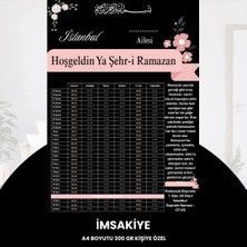 Durukar Ramazan Imsakiyesi - 300 gr - A4 Boyut Kişiye Özel Isimli & Logolu 10 Adet Pembe