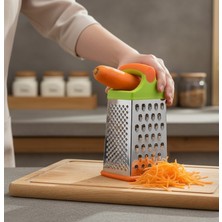 Mrv Home Paslanmaz Çelik 6 Taraflı Çok Işlevli Rende (Dilimleyici) - Yeşil