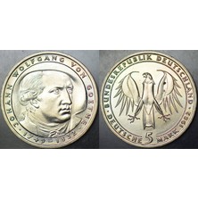 Banknoting Almanya 5 Mark 1982 Hatıra-Goethe'nin Ölümünün 150. Yılı Çil.