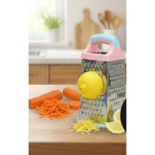 Mrv Home Paslanmaz Çelik 6 Taraflı Çok Işlevli Rende (Dilimleyici) - Pembe