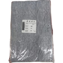 Durukar Dantel Polyester Sanal Tül Bant Gri 20 Metre En 6 cm On-60-G