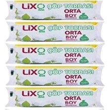 Herşeytrend Orta Boy Çöp Torbası 55 x 60 cm 20 Li Rulo x 5 Paket = 100 Adet (Mavi)