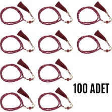 Durukar Namaz Tesbihi Vavlı 99'lu Cam Incili Esma'ul Hüsna Dua Kartı Ile Fuşya Renk Hediyelik 100 Adet