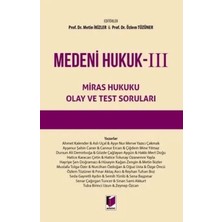 Adalet Yayınevi Medeni Hukuk – Iıı Miras Hukuku Olay ve Test Soruları