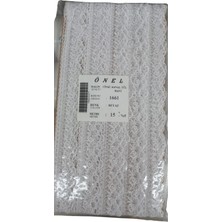 Durukar Dantel Polyester Sanal Tül Bant Beyaz 15 Metre En 6 cm ON-1661-B