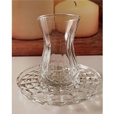 Herşeytrend Alin Adela 6'lı Cam Çay Tabağı Çay Tabak Altlığı ROYALEKS-RYG8030