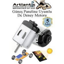 Artlantis Mini Solar Motor 5 Adet Varistor Dc Motor Güneş Paneline Uyumlu Motor 3 Volt Deney Okul Proje Hobi Yüksek Devirli