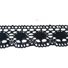 Durukar Kopanaki Dantel En 5 cm Badem Model Siyah 10 Metre