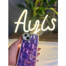 Ayis Aksesuar iPhone 13/14 Uyumlu Lüks Görünümlü Parlak Prizma Tasarım Silikon Kılıf