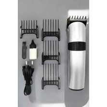 Flamex 4 Taraklı Profesyonel Şarjlı Saç ve Sakal Kesme Tıraş Makinesi Seti