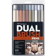 Tombow Abt Dual Brush Pen Grafik Kalemi 20'li Set - Neutral