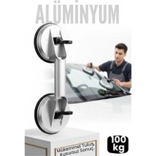 Flamex Profesyonel Alüminyum 100 kg Kilitli Vantuzlu Ağır Cam Seramik Fayans Mermer Kaldırıcı 115 mm