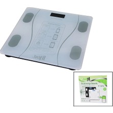 Flamex Bluetooth -Vücut Analizli Dijital Baskül Terazi 180KG/50G Yağ -Su -Kas Oran -Bmı -Oda ℃ Tf