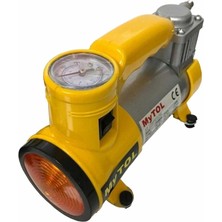 Flamex Metal Gövdeli ve Işıklı Mini Araç Hava Kompresörü (5047)