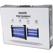 Flamex 2 Ledli Sinek Öldürücü Cız Makine 4W - 2000V 30M2 Etkinlik Alanı AS-A28 (5047)