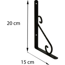SHC4200 Mey Ithalat® Ferforje Raf Altı No:2 Siyah
