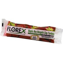 Flamex 250 Adet FLOREX-502 Çilek Kokulu  Büzgülü  Büyük  10PCS 65X70CM Çöp Torbası  25X10=250 (504