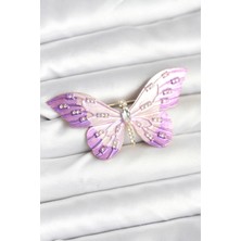 Skygo Lila Renk Kelebek Model Broş