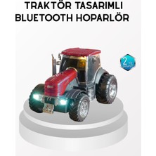 Flamex Bluetooth Nostaljik Traktör Hoparlör LED Işıklı 12W Güçlü Ses