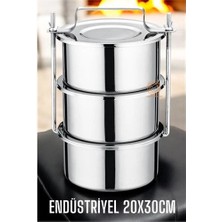 Flamex Sefer Tası Endüstriyel Yemek Kabı 430 Paslanmaz Çelik  Xxl 20X10 cm