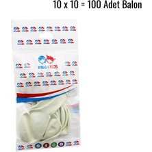 Flamex Beyaz 100PCS Balon G-90A (5047)