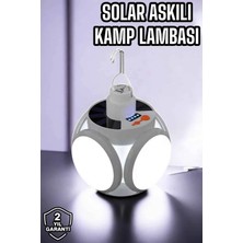 Flamex Güneş Enerjili Solar Aydınlatma Kamp Çadır Lambası Şarjlı Ampül LED Şarjlı El Feneri Iş�