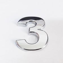 SHC4200 Mey Ithalat® 3 Rakamı 3,75 cm Krom Yapışkanlı