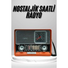 Flamex Nostaljik Vintage Radyo Taşınabilir Bluetooth Bağlantılı Hoparlör Radyo