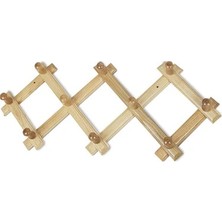 Flamex Ahşap 10 Kollu Akordiyon Duvar Askısı (5047)