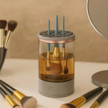 Flamex USB Şarjlı Makyaj Fırçası Temizleyici Aparat Hızlı Kurutmalı, Çok Yönlü Fırça Temizleyi