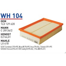 Wunder Filter Volswagen Audı Skoda Seat Uyumlu Hava Filtresi Wh 104